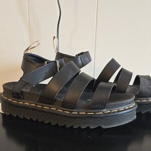 Black Strappy Platform Sandals